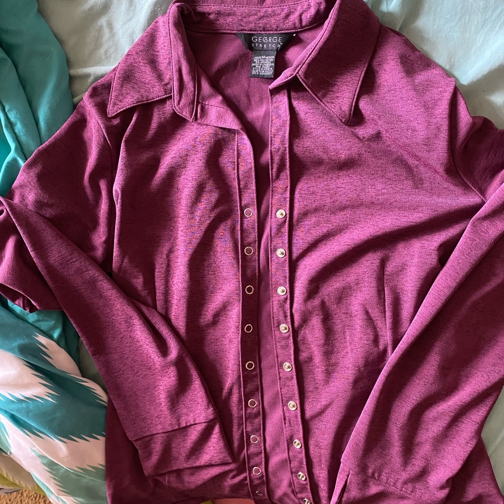 George Stretch Snap Blouse